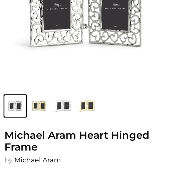 NWB Michael Aram Silver Heart Photo Frame (2x3) 132275 - Picture 2 of 4